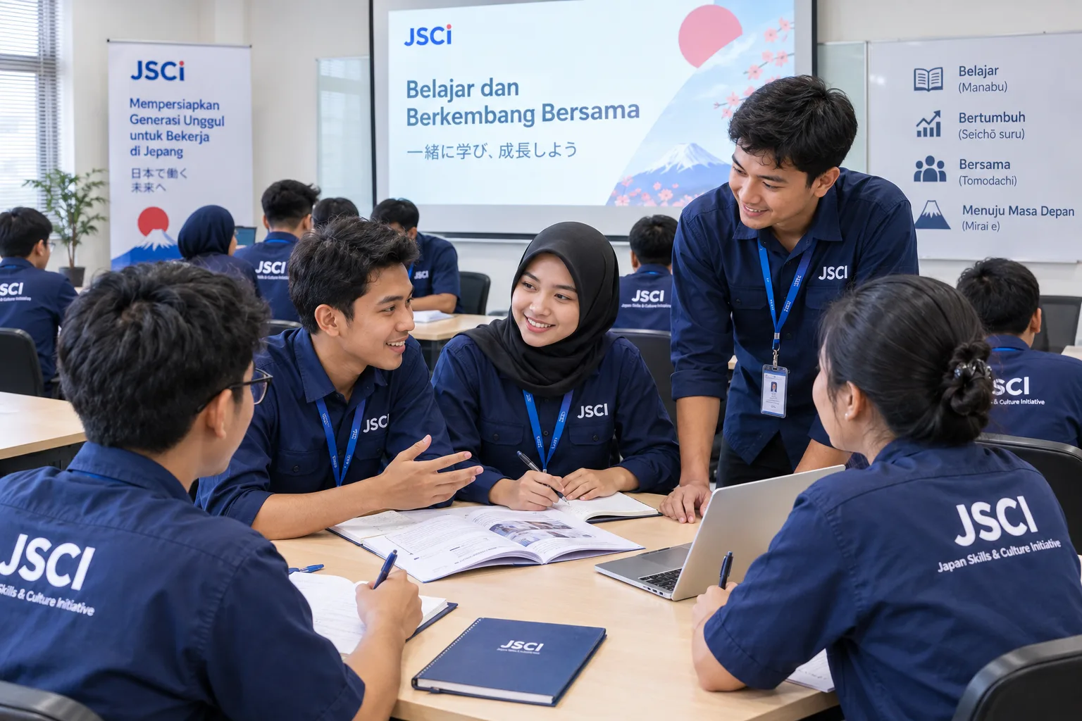 Peserta JSCI berdiskusi dan belajar bersama dalam kegiatan pelatihan.